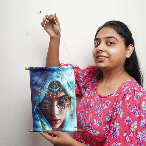 Personalised Beautiful Girl Printed Scroll